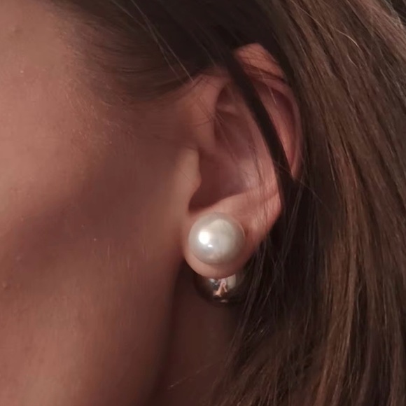 New Pearl Gold Plated Earrings - Picture 2 of 6